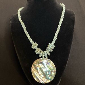 Lee Sands Turquoise and Abalone Necklace